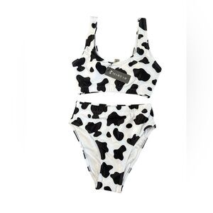 Chic Black and White Bikini Set